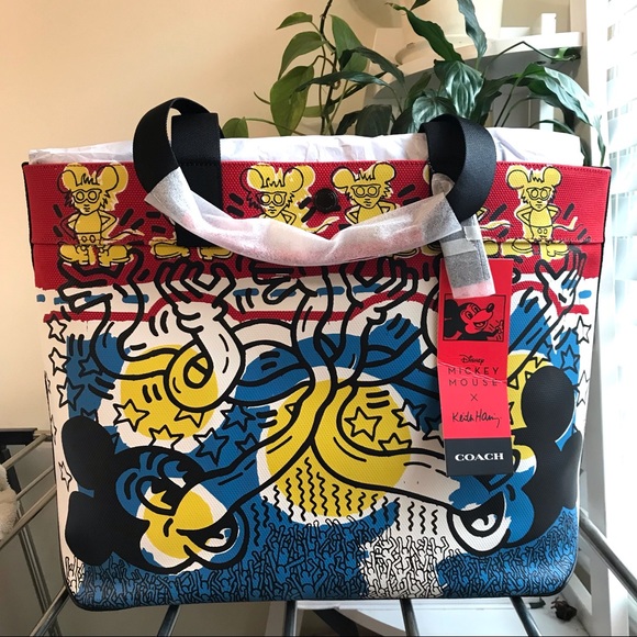 🐭❤️ Disney Mickey Mouse X Keith Haring Tote 38 - Picture 9 of 13